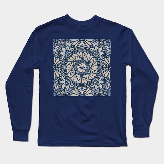 Pasifika denim blue Long Sleeve T-Shirt by AprilAppleArt